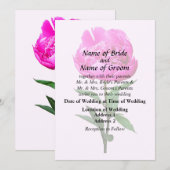 Dark Pink Peony Einladung (Vorne/Hinten)