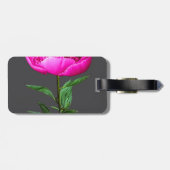 Dark Pink Peony Gepäckanhänger (Rückseite horizontal)