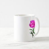 Dark Pink Peony Kaffeetasse (VorderseiteRechts)