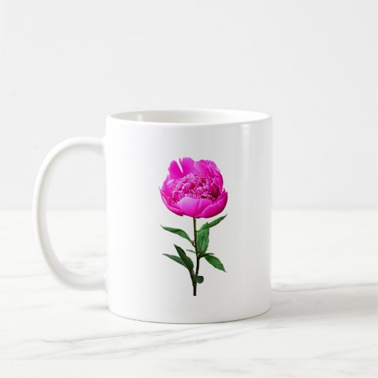 Dark Pink Peony Kaffeetasse (Links)