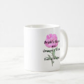 Dark Pink Peony Kaffeetasse (VorderseiteRechts)
