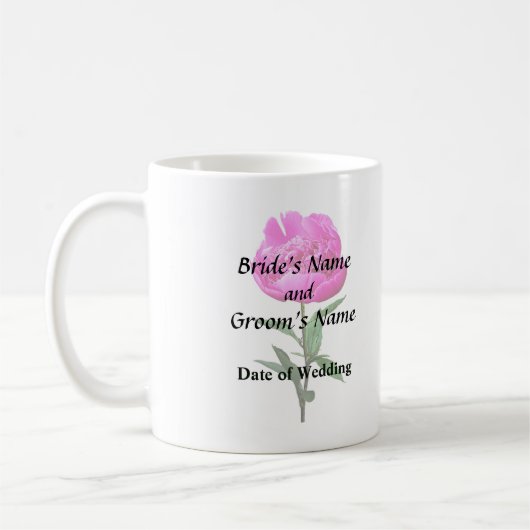 Dark Pink Peony Kaffeetasse (Links)