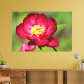 Dark Pink Peony Leinwanddruck (Insitu (Wohnzimmer))