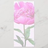 Dark Pink Peony Menu Menükarte (Rückseite)