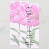 Dark Pink Peony Menu Menükarte (Vorne/Hinten)