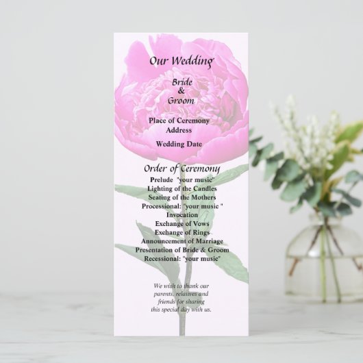 Dark Pink Peony Programm (Stehend Vorderseite)