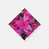 Dark Pink Poinsettia Serviette (Ecke)