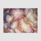 Dark Pink Purple Gold Marble Seidenpapier (Vorderseite)