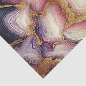 Dark Pink Purple Gold Marble Seidenpapier (Ausschnitt)