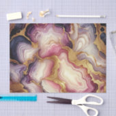 Dark Pink Purple Gold Marble Seidenpapier (Handwerk)