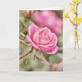 Dark Pink Rose Scripture Card 2 Corinthians 2:14 Karte (Gelbe Blume)