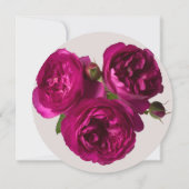 Dark Pink Roses Romantische Hochzeitsjury Einladung (Rückseite)