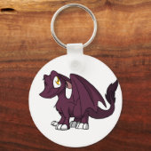 Dark Pink SD Furry Dragon Schlüsselanhänger (Vorderseite)