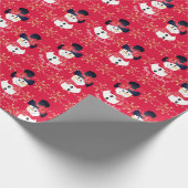 Dark Pink Snowman Geschenkpapier (Ecke)
