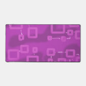 Dark Pink Tint Geometric Squares Desk Mat Schreibtischunterlage (Vorderseite)