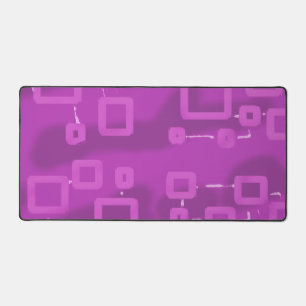 Dark Pink Tint Geometric Squares Desk Mat Schreibtischunterlage