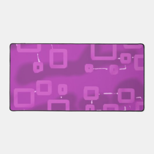 Dark Pink Tint Geometric Squares Desk Mat Schreibtischunterlage (Vorderseite)
