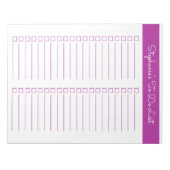 Dark Pink Vertical 8.5x11 Two Column Checklist Notizblock (Vorderseite)