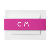 DARK PINK WEDING BELLY BANDS EINLADUNGSBANDEROLE (Vorderseite Beispiel)