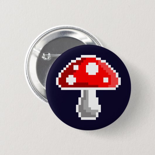 Dark Pixel Mushroom Button (Vorne & Hinten)