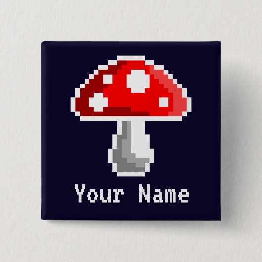 Dark Pixel Mushroom Name Button (Vorderseite)