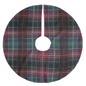 Dark Plaid Classic Tartan Green Red Polyester Weihnachtsbaumdecke (Vorderseite)