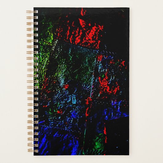 Dark planner vibrant texture abstract recycled planer (Vorderseite)