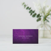 Dark Plum Lila Mandala Zen Business Card Visitenkarte (Stehend Vorderseite)