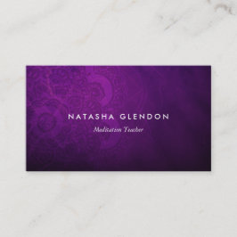Dark Plum Lila Mandala Zen Business Card Visitenkarte