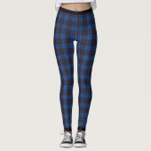 Dark Plum Tartan Kariert Leggings (Vorderseite)