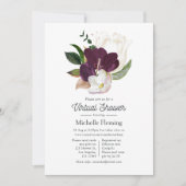 Dark Plum Velvet und Virtuelle Springdusche Einladung (Vorderseite)