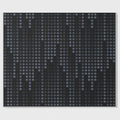 Dark Polka Dots Matrix gemustert Geschenkpapier (Flach)