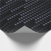 Dark Polka Dots Matrix gemustert Geschenkpapier (Ecke)