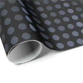Dark Polka Dots Matrix gemustert Geschenkpapier (Rolleneckpunkt)