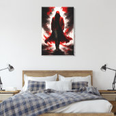 Dark Power Awakening – Red Hooded Figure Leinwanddruck (Insitu (Schlafzimmer))