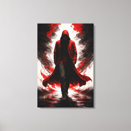 Dark Power Awakening – Red Hooded Figure Leinwanddruck
