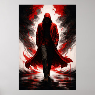 Dark Power Awakening – Red Hooded Figure Poster