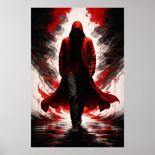 Dark Power Awakening – Red Hooded Figure Poster (Vorne)