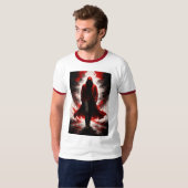 Dark Power Awakening Rot vermummte Figur T-Shirt (Vorne ganz)