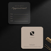 Dark Premium modern chic Salon Appointment Card Terminkarte