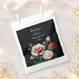 Dark Pretty pink white red roses floral wedding Geschenktütchen