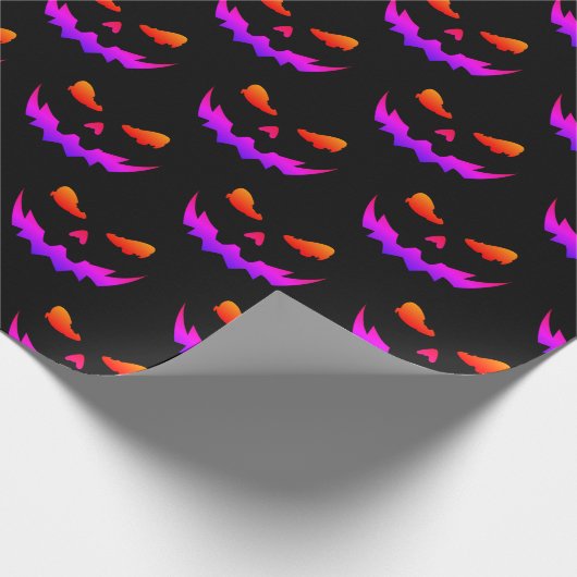 Dark Pumpkin Glow Geschenkpapier (Ecke)