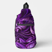 DARK PURPLE ABSTRACT SWIRLS CROSSBODY BAG (Vorderseite)