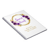 Dark Purple and Gold Elegant Flower Sweet Sixteen Notizblock (Rechte Seite)