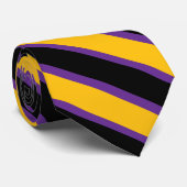 Dark purple and golden yellow stripes krawatte (Gerollt)