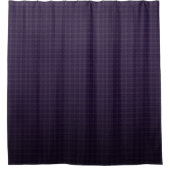 Dark Purple Bath Set Check Pattern Indigo Gradient Duschvorhang (Vorderseite)