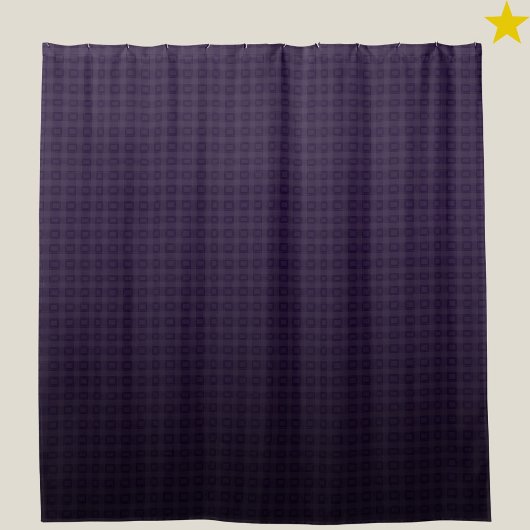 Dark Purple Bath Set Check Pattern Indigo Gradient Duschvorhang