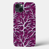 Dark Purple Branch iPhone Case Artistic Style (Rückseite)