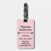 Dark Purple Color Combination Gepäckanhänger (Rückseite vertikal)