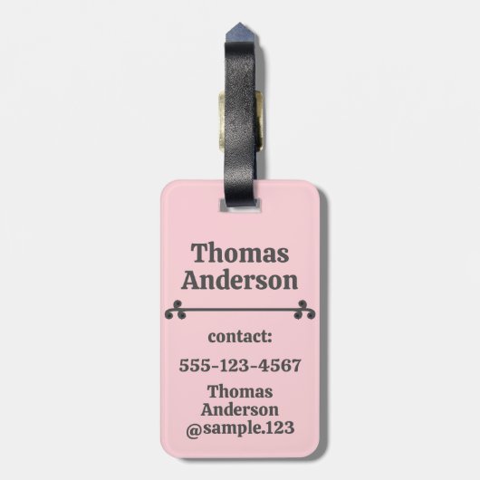 Dark Purple Color Combination Gepäckanhänger (Rückseite vertikal)